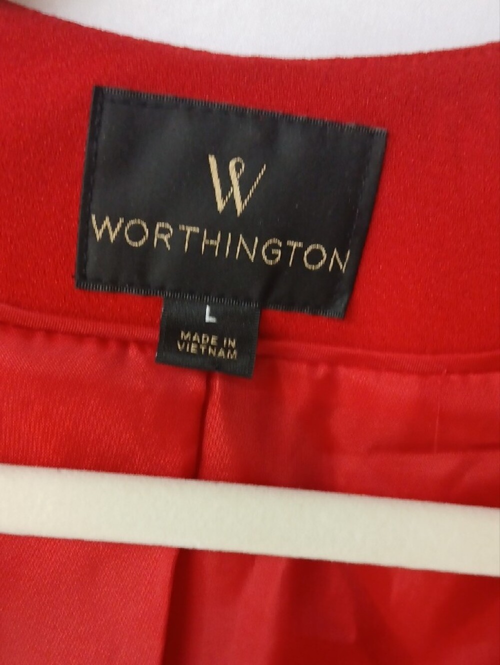 Worthington Fun Red Open-Front Blazer with Flared Bell Sleeves! - Picture 3 of 5